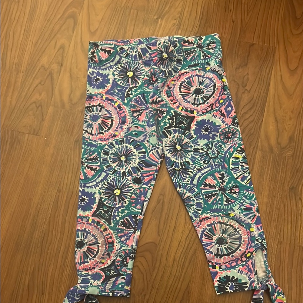 Lilly Pulitzer Pink and Blue Paisley Leggings